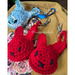 PLUSH CROCHET MIFFY BUNNY• Kawaii• Keychain Or Bag Charm•Handmade• Multi Colors